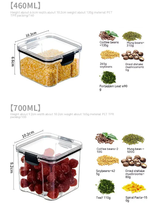 Stackable Food Storage Container – Clear & Sealed