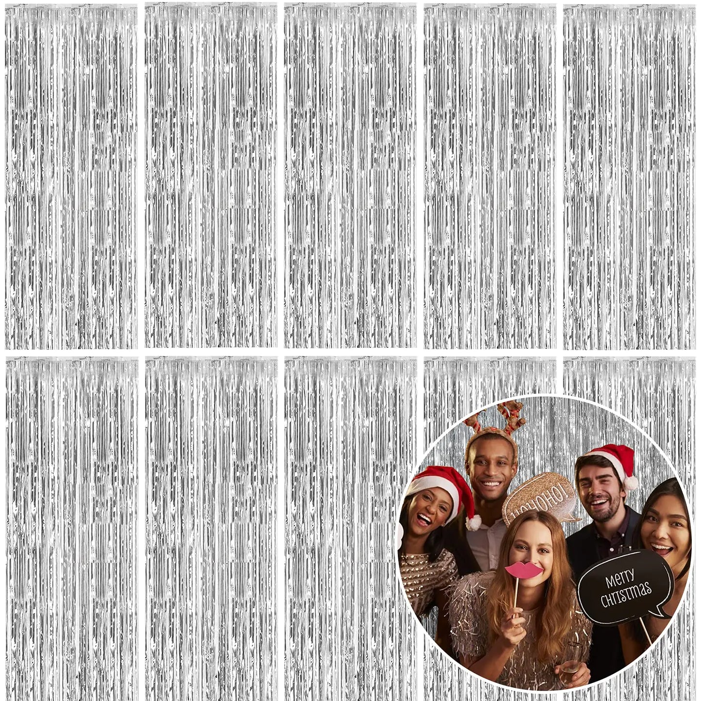 10 Pack Foil Curtain Backdrop